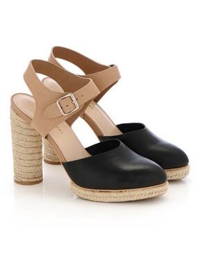 Loeffler Randall Neel Espadrille Pumps Block Heel Sandals Sz 7.5